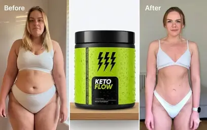 KetoFlow before and after fat loss results - six ingredient keto powder formula body transformation